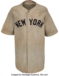 1932 Babe Ruth Game Worn New York Yankees World Series "Called Shot" Jersey, SGC Superior